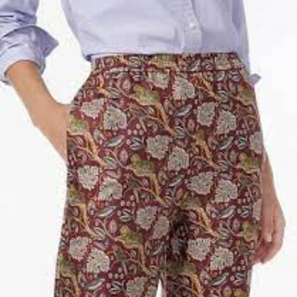 NWT Pull-on silk twill pant in jungle cat print - Picture 2 of 8